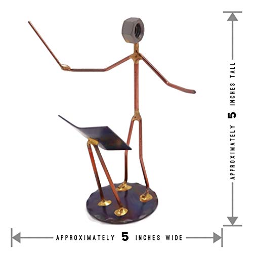 Musical Director Handmade Metal Figurine by Rock Creek Metal Craft - Hand Welded Metal Art & Recycled Metal Sculptures - Unique Desk Accessories, Medical Office Decor, & Musical Director Gifts - style: Musical Director