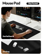 YSAGi Leather Desk Pad Protector, Office Desk Mat, Large Mouse Pad, Non-Slip PU Leather Desk Blotter, Laptop Desk Pad, Waterproof Desk Writing Pad Office and Home (Black, 35.4" x 17") - color: Black, size: 35.4" x 17"