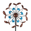 Wind Spinner Outdoor, Wind Sculpture Spinner with Metal Stake, Yard Art Decor for Patio, Lawn & Garden 13 * 57 inches - size: 13‘’Blue Copper