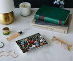 RIFLE PAPER CO. Strawberry Fields Catchall Tray, Jewelry and Trinket Organizer, Keep Valuables Secure, Protect Small Items, Minimize Loss, Organize Desk, Keep your Items in Sight, Cute and Fashionable - color: Strawberry Fields