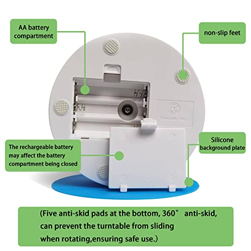 YVV Turner Cup Rotating Display Stand for Epoxy Glitter Tumbler, 360 Degree Automatic Mute Rotating Turntable for Photography Products Tumbler Making Supplies Spinner 4.72*1.77in Motorized Rotation - size: 4.72 x 1.77 inch