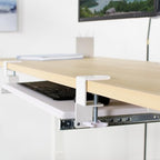 VIVO Large Clamp-on Computer Keyboard and Mouse Under Desk Slider Tray, 27 x 11 inch Pull Out Platform Drawer, White, MOUNT-KB05W - color: White, size: 27 inch