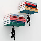 Artori Design Floating Bookshelf for Kids, Invisible Metal Book Shelf, Wall Decore Book Lovers Bookshelf (2X Supershelf) - size: 2 x Supershelf
