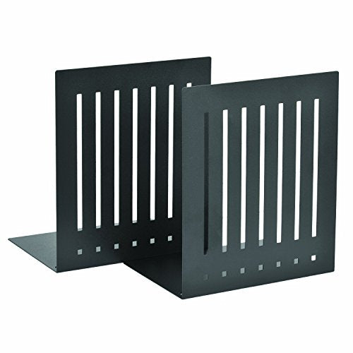 STEELMASTER by BankSupplies 10-Inch Heavy Duty Bookends | Scratch Resistant Finish | Heavy Gauge Material | Non-Slip Padded Base Protection | For Office, Bookshelves, Binders & Books - color: Black, size: 10-Inch Pair