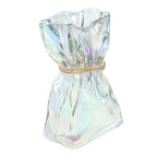 ULTECHNOVO Abstract Irregular Glass Flower Vase Artistic Decorative Centerpiece for Wedding Party Home Office Kitchen Dining Modern Nordic Style