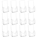 MaxGear Acrylic Brochure Holder 4 Inch, Clear Plastic Countertop Literature Holders, Trifold Flyer Display Stand for Pamphlets, Booklets, Magazines, Menus, Multi Purpose Organizer for Office, 12 Pack - size: 4''x9'', style: 12 Pack