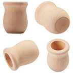 GORGECRAFT 1.5 Inch 10pcs Unfinished Blank Wooden Vase Flower Vase Candle Cups Handmade Natural Flower Container Candle Holders Candlesticks DIY Painting Decor for Hand Painting Crafts Home Decor - size: 1.5x1.18inch,0.79inch
