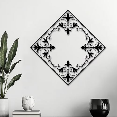cape leadwort 4 Pcs Black Metal Scroll Wall Decor, Vintage Floral Scroll Metal Wall Art, Waterproof & Easy to Hang Metal Wall Sculptures for Living Room, Bedroom, Bathroom, Farmhouse - color: 4Scroll