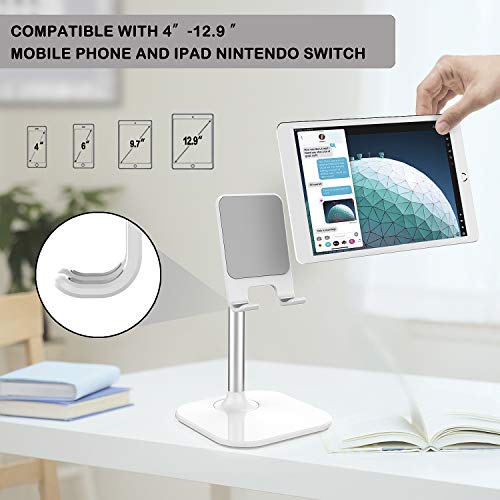 Doboli Cell Phone Stand, Phone Stand for Desk, Phone Holder Stand Compatible with iPhone and All Mobile Phones Tablet, Gifts for Adults Women Men Mom Wife, White - color: white