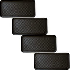 All Weather Boot Tray Set - Set of 4 Large Water-Resistant Plastic Utility Shoe Mats for Indoor and Outdoor Use in All Seasons by Stalwart (Black) - style: 4-Pack