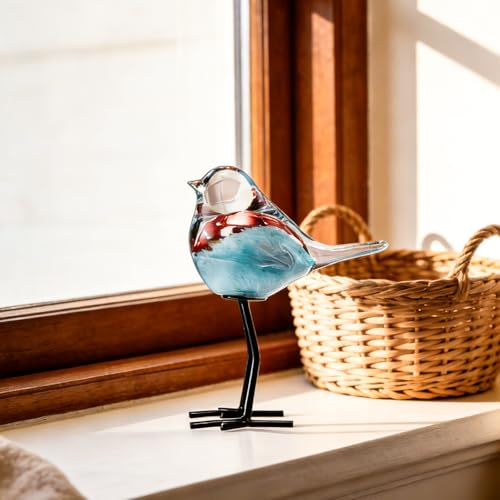 Glass Bird Figurines Art Collectible Ornaments Statue Figurines Modern Handmade Sculpture Home Decor - color: Bd-6