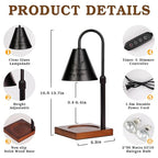Funistree Candle Warmer Lamp with Timer Dimmable, Anniversary Birthday Wedding Gifts for Women Men Couple, Adiustable Height Candle Warmer Black Candle Lamp - color: Valentine