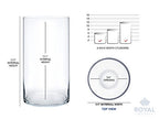 Royal Imports Flower Glass Vase Decorative Centerpiece for Home or Wedding - Cylinder Shape, 12" Tall, 6" Opening, Clear - size: 6" wide x 12" tall