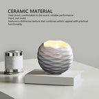 Yosoo Ceramic Candle Holder, Nordic Minimalist Scented Tea Light Holder with Hand Cast Texture for Living Room Dining Table Bedroom Decor (White)