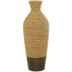 Deco 79 Seagrass Handmade Decorative Vase Tall Woven Floor Centerpiece Vase, Vase for Home Decoration 10" x 10" x 28", Brown - size: 10" x 10" x 28"
