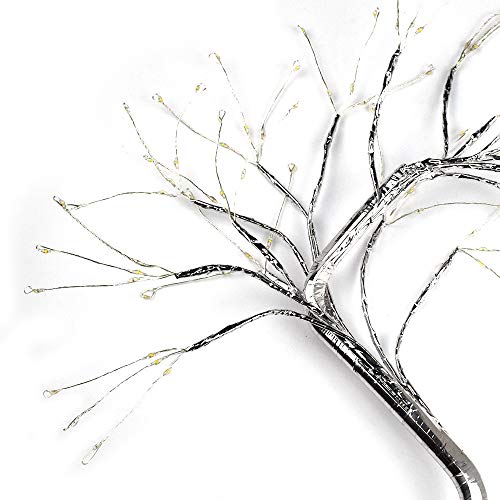 20" LED Firefly Tree Lights | Bonsai - Bedroom, Desk Top, Table Lamp Decoration | USB/Battery Operated | Touch Switch | DIY Adjustable Branches | Home Party Holiday | Warm Lighting