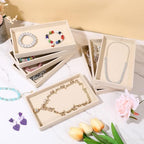 12 Pack Velvet Jewelry Trays, Stackable Jewelry Drawers 8.3x5x1inches Storage Trays for Display Beads Bracelets Necklaces Ring Earrings (Beige)