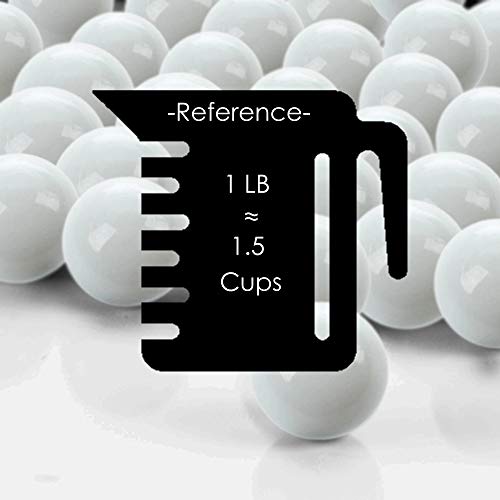 CYS EXCEL White Glass Marble Gemstone Vase Filler (3 LBS) | Aquarium Multiple Color Choices Round Marble Beads Decorative Mosaic Glass Gem Pebbles - color: White, size: 3 LBS