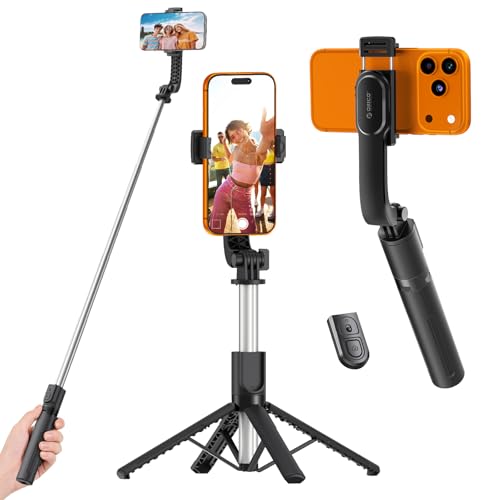ORICO 41'' Tripod for iPhone, Portable Selfie Stick Tripod, 4-Leg Stable Base with Wireless Remote, Extendable Stand & 360° Rotating Holder, Lightweight for Travel, Vlog & Content Creation - SPN100 - size: 41''
