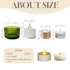 2pcs Votive Candle Holders Glass Tea Light Candle Holders Table Centerpiece for Wedding Birthday Valentine's Day (Green) - color: Green