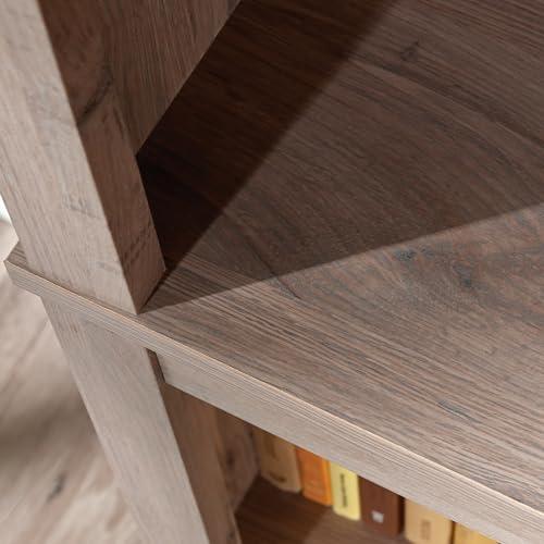 Sauder 5 Tier Book Shelf Wooden Bookcase Multipurpose Bookshelf for Home Office, Living Room, in Laurel Oak - color: Laurel Oak