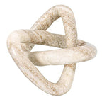 Creative Co-Op Modern Decorative Marble Link Knot, Beige - color: Beige