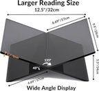 Honygebia Black Acrylic Book Stands - Cross Frame Acrylic Book Holder, Open Bookstand for Display and Reading, Suitable for Art, Bible, Cookbook, Easel, Magazine, Textbooks 12.5" x 9.5" x 5.5" - color: Black