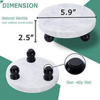 Decorative Marble Riser for Display - Cute Home, Bathroom, Kitchen Decor - Beautiful Pedestal Stand Uniquely Displays Your Decorations - Perfect Tray to Add Beauty