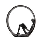 Danya B. Contemporary Encircled Male & Female Reader Cast Iron Sculpture Bookend Statues (Single Female)