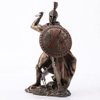 VERONESE DESIGN 8.5" Tall King Leonidas Greek Warrior of Sparta Cold Cast Bronzed Resin Sculpture Statue - size: 8.5inch