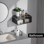 Acrylic Floating Nightstand, Bedside Table, Nightstand Shelf Wall Mounted Bedside Shelf (Black, Small) - color: Black