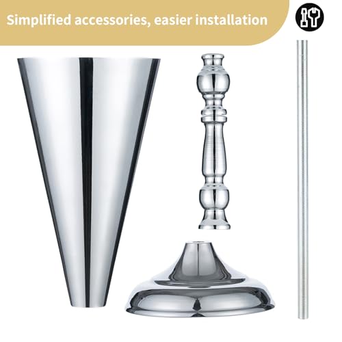 10 Pcs Tabletop Silver Metal Wedding Flower Trumpet Vase, 16.5 inch Table Decorative Centerpiece Artificial Flower Arrangements for Anniversary Ceremony Party Birthday Event Home Decoration (Silver) - color: Silver, size: 16.5 inch x 10 Pcs