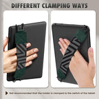 MoKo Security Hand-Strap for 9-11 Inch Tablet, iPad/iPad Pro/iPad Air/Kindle Fire HD/Samsung, High-Elasticity Versatile Hand Strap Lightweight Finger Grip Holder, Midnight Green - color: Midnight Green, style: Patterned Strap