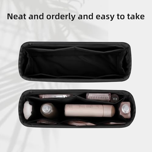 DGAZ Silk Purse Organizer Insert For Hermes Geta bags，Silky Smooth Bag Organizer，Luxury Handbag & Tote Shaper(Black) - color: Black