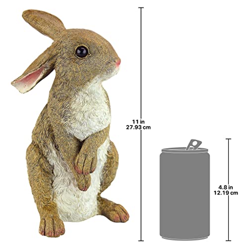 Design Toscano QM200681 Hopper the Bunny Standing Rabbit Indoor/Outdoor Garden Statue, 6 Inches Wide, 11 Inches Tall, Handcast Polyresin, Full Color Finish - style: Hopper