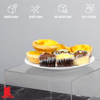 Red Co. Set of 3 Crystal Clear Acrylic Cube Display Nesting Risers with Hollow Bottoms, Transparent - color: Clear, size: 6",7",8" - 1 pack