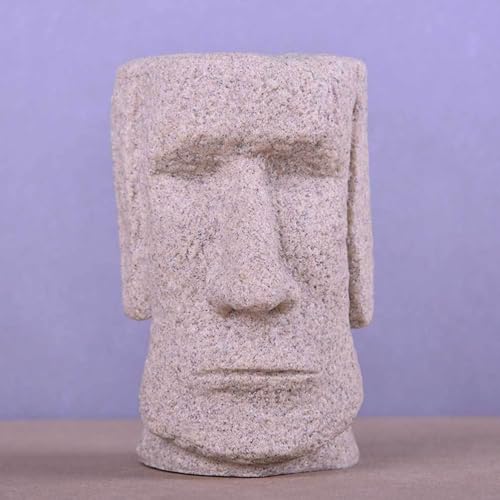 ULTNICE Modern Sculpture Decor Pen Holder for Desk Decorative Pencil Holder and Small Statue Resin Ornament for Office Desktop Organization and Home Adornment