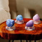 Jetec 8 Pcs Rock Display Stands - 3 Peg Clear Acrylic Easels & Holders for Fossil, Coral, Geodes, Agate
