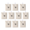 Oirlv 10 PCS Jewelry Display Cards Linen Earring Necklace Card for Selling - size: 10PCS Linen Jewelry Cards