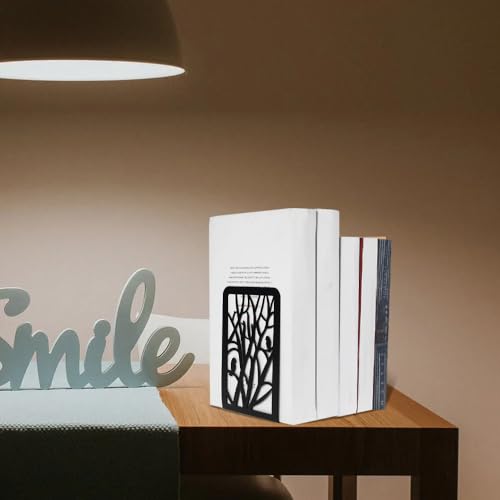Book Ends Metal Bookends Heavy Duty Non-Skid Bookend Book Holder Bookend Supports Premium Iron Book Stopper for School Home Office Study Room(7x4.7x3.5inch)