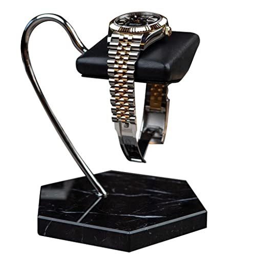 LYS&LYX Watch stand watch display stand watch holder watch Handcrafted watch holder (1-black/silver/black) - color: black/silver/black