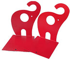 one Pair Cute Cartoon Elephant Nonskid Bookends Art Bookend Metal Bookends (Red) - color: Red