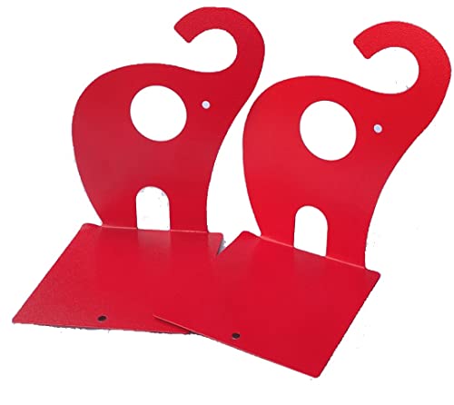 one Pair Cute Cartoon Elephant Nonskid Bookends Art Bookend Metal Bookends (Red) - color: Red