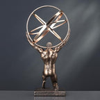 Veronese Design 9 Inch Atlas Carrying Celestial Sphere Statue Cold Cast Resin Antique Bronze Finish