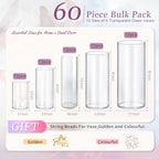60pcs Glass Vase Cylinder Vases for Centerpieces Small Flower Glass Vases Home Decor Centerpiece Table Clear Flower Vase Decorations for Wedding＆Holiday 4,6,7.5,8,10 Inch Tall - size: 60Pack-4+6+7.5+8+10Inches