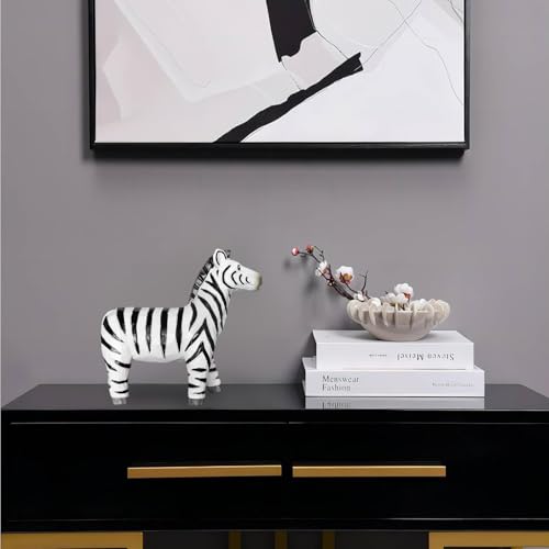 Zebra Statue Decor Wild Life Resin Zebra Figurine for DIY Fairy Garden Moss Landscape Crafts Party Decor, Great Gifts, Wildlife Animal Collection, Cake Topper, African Animal Sculptures Decor - color: Zebra