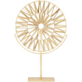 Deco 79 Metal Geometric Handmade Decorative Sculpture Starburst Home Decor Statue, Accent Figurine 16" x 4" x 24", Brown
