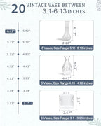 Yirilan Bud Vases Set of 20 PCS, Flower Vases for Table Centerpieces, Mini Vases for Single Stem Flowers, Glass Vases for Centerpieces, Wedding & Home Decor, Clear - size: 20 pcs
