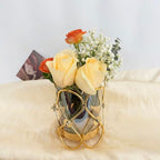 Hurricane Candle Holder, Gold Pillar Candle Holder with Geometric Decorative Accents & Windproof Glass Lid, Perfect for Weddings, Dinners, Parties & Special Events - size: 15cm