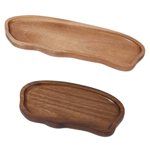 SUPERFINDINGS 2Pcs 2 Sizes Cloud Wood Serving Trays Cloud Jewelry Tray Trinket Dish Cosmetics Organizer Cute Decorative Fillable Serving Board for Candle Perfume Soap Dispenser Jewelry Keys